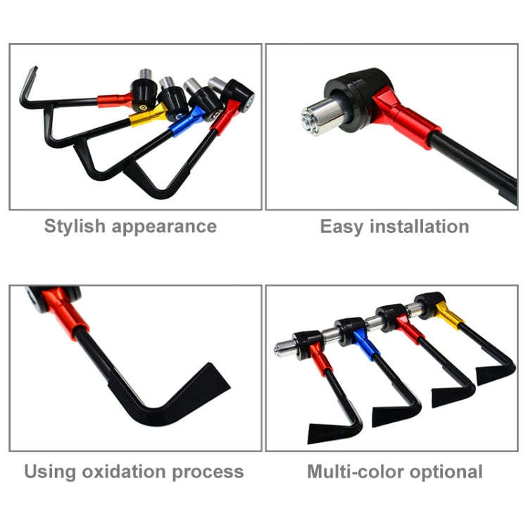 2 PCS Universal 22mm Shockproof Protection Rod CNC Horn Shape Handbrake Motorcycle Modification A...