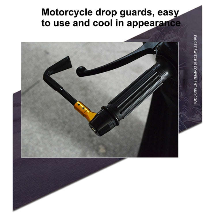 2 PCS Universal 22mm Shockproof Protection Rod CNC Horn Shape Handbrake Motorcycle Modification A...