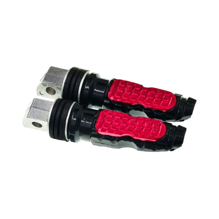 Universal Motor Bike Footpegs Foot Rests Rear Pedals Set Motorcycle Modification Accessories(Red)