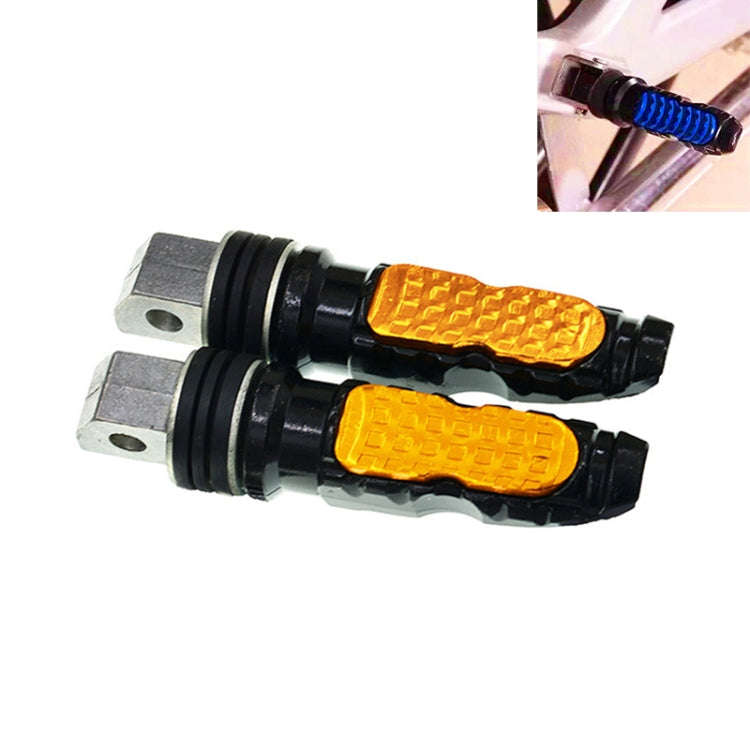 Universal Motor Bike Footpegs Foot Rests Rear Pedals Set Motorcycle Modification Accessories(Gold)