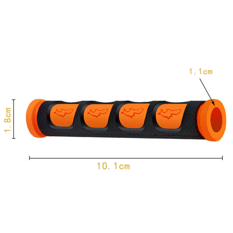 2 PCS Motorcycle Modification Accessories PVC Horn ShapeHand Grip Cover Handlebar Set(Orange)