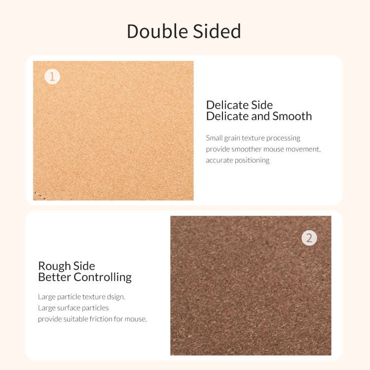 ORICO Double Sided Mouse Pad, Size: 300x600mm, Color:Cork + Coffee