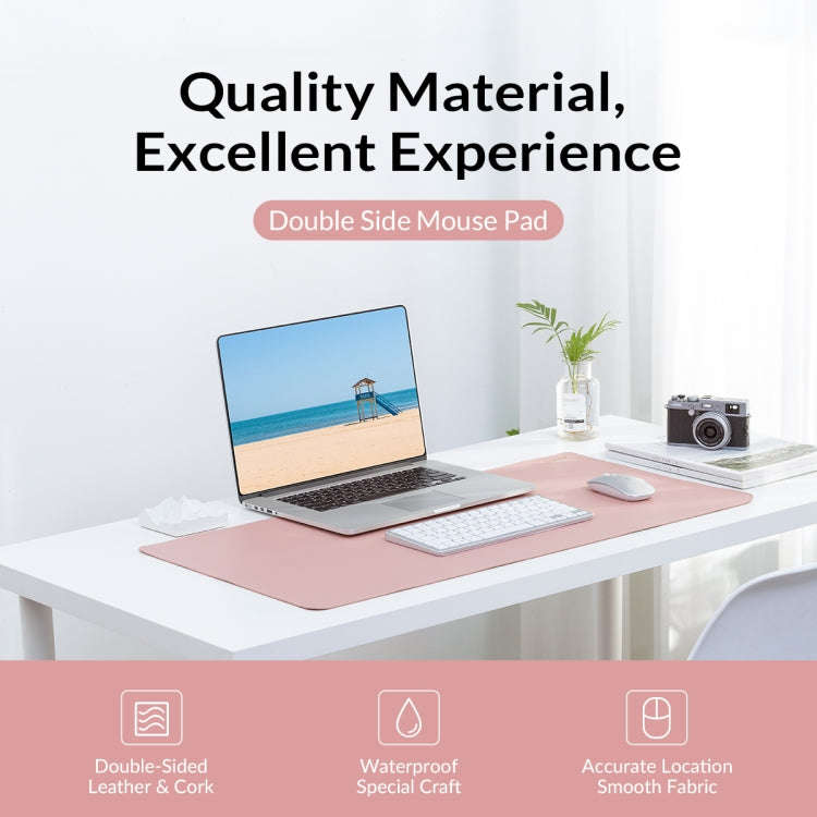 ORICO Double Sided Mouse Pad, Size: 300x600mm, Color:Cork + Pink PU
