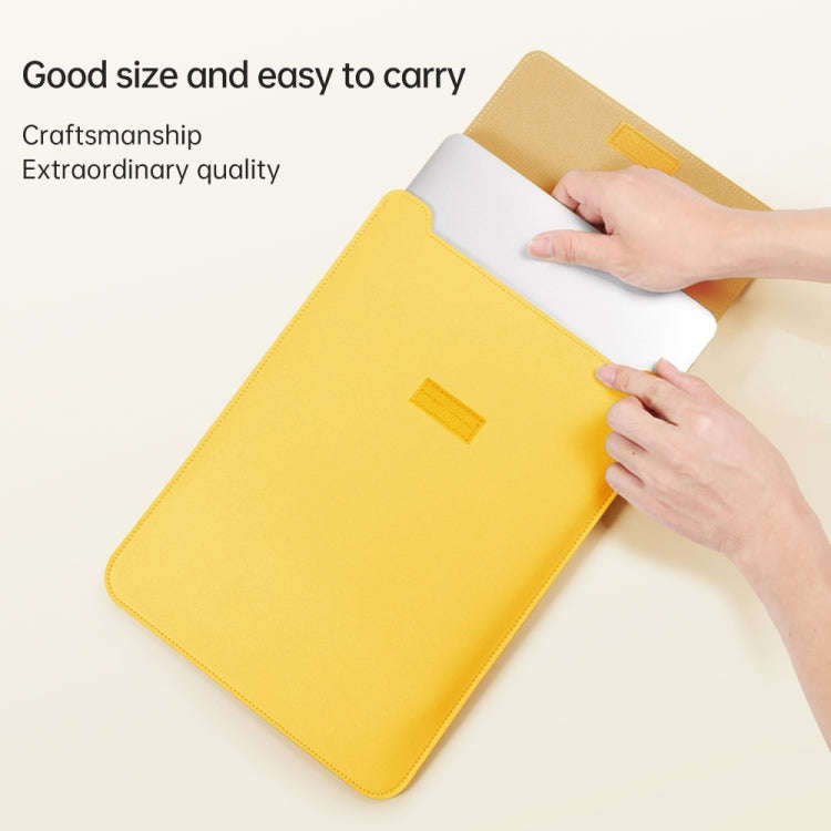 4 in 1 Lightweight and Portable Leather Computer Bag, Size:13/14 inches(Black)