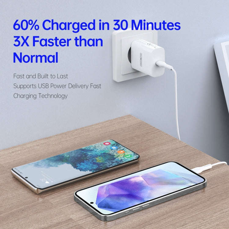 DUZZONA T3 PD 20W Single Port Travel Charger, EU Plug(White)