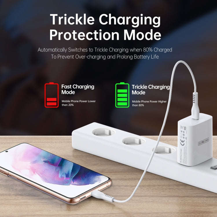 DUZZONA T3 PD 20W Single Port Travel Charger, EU Plug(White)