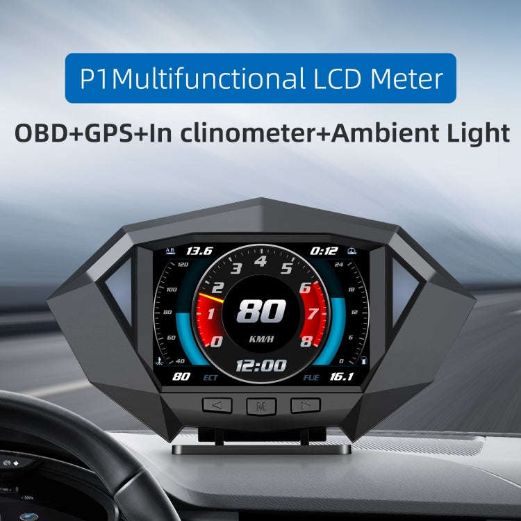 P1 3.5 inch Car OBD2 GPS HUD Head Up System Smart Digital Speedometer Meter Display