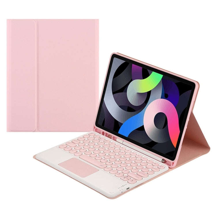 Round Cap Bluetooth Keyboard Leather Case with Pen Slot & Touchpad For Samsung Galaxy Tab A7 10.4...