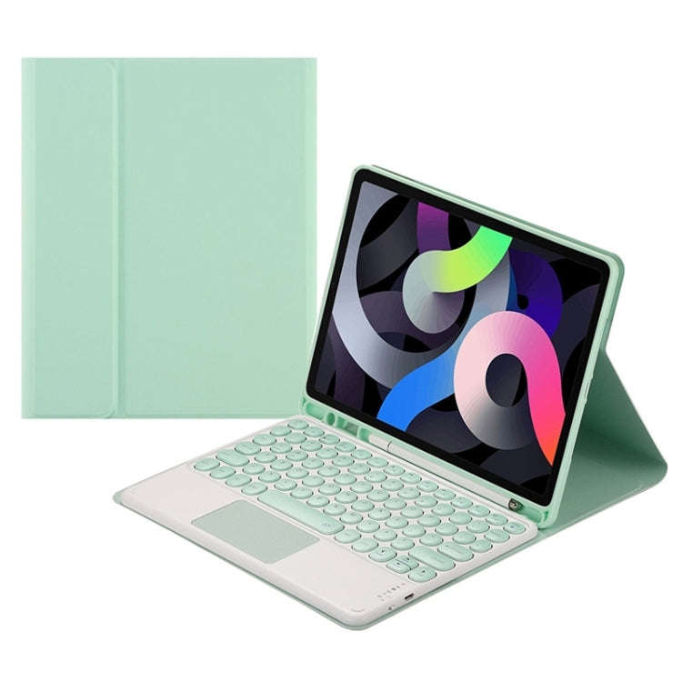 Round Cap Bluetooth Keyboard Leather Case with Pen Slot & Touchpad For Samsung Galaxy Tab A7 10.4...