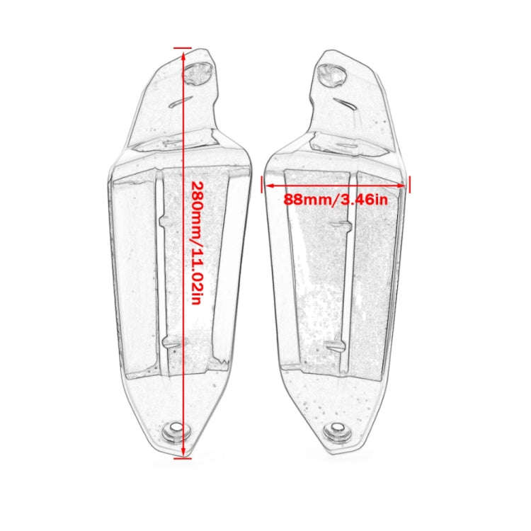 Motorcycle ABS Hand Guards Protectors for Honda X-ADV 750 CRF1100l 2021(Red)