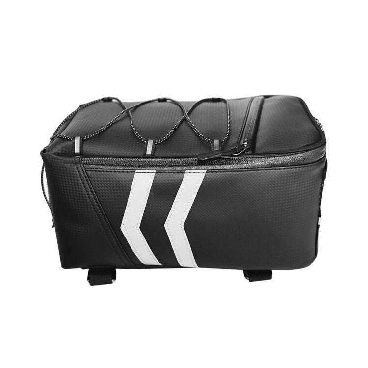 Motorcycle Waterproof PU Leather Rack Rear Carrier Bag, Capacity: 9L with Rain Cover