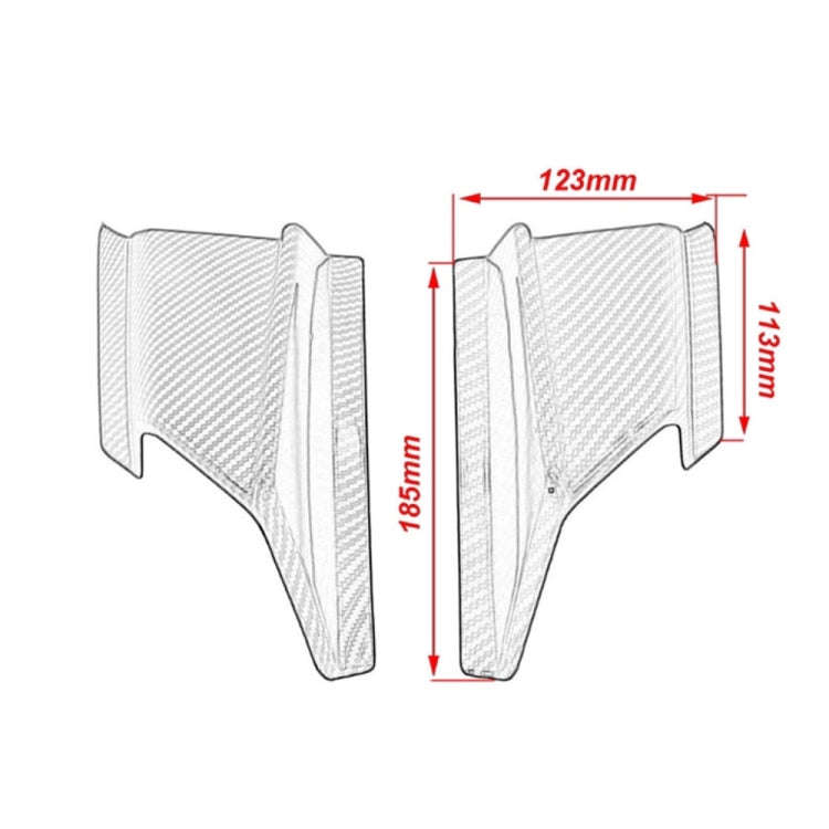 Motorcycle Winglet Aerodynamic Wing Kit Spoiler for Honda ADV150 2019-2020(Black)