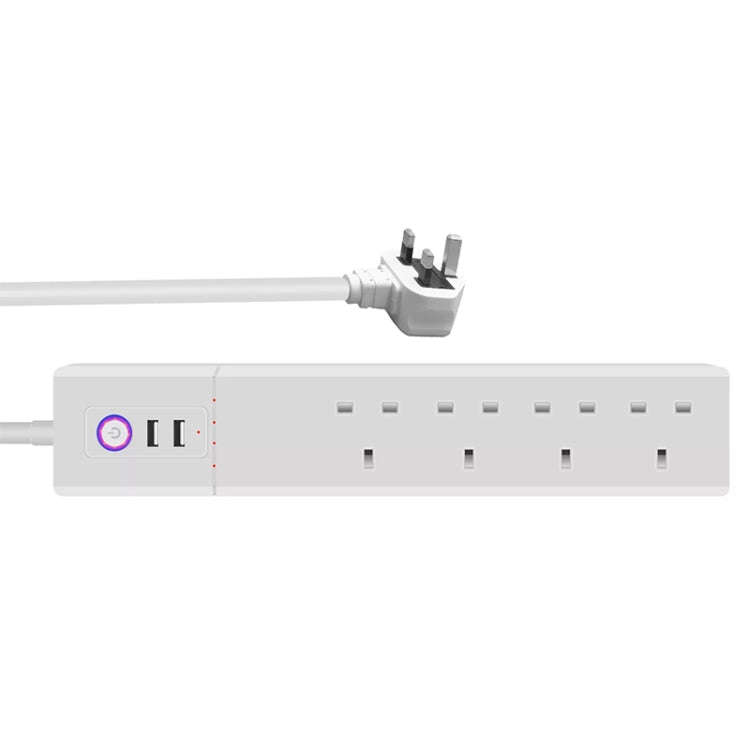 WiFi 10A SM-SO306-K 4 Holes + 2 USB Multi-purpose Smart Power Strip, UK Plug