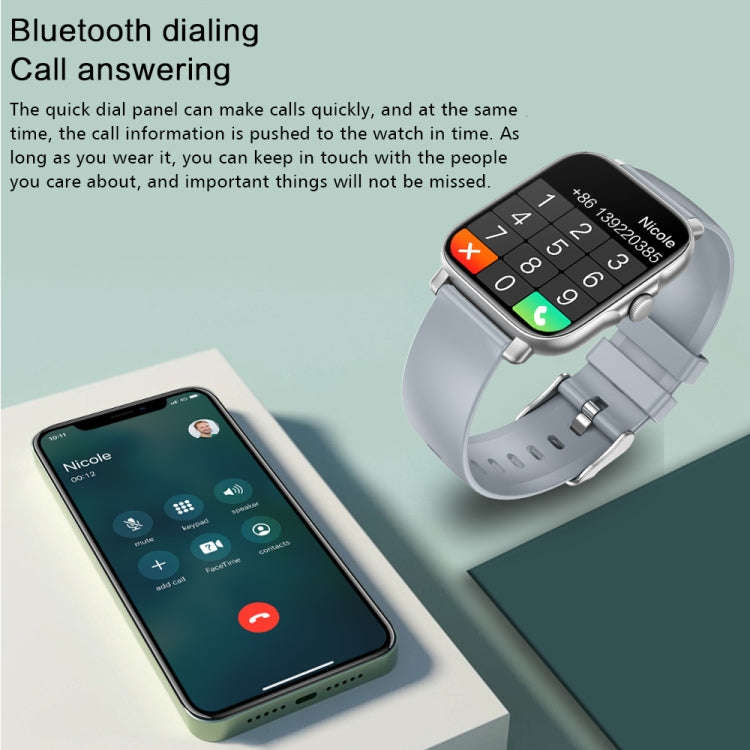 GT30 1.69 inch TFT Screen Smart Watch, TPU Bnad IP67 Waterproof Support Bluetooth Call / Multiple...