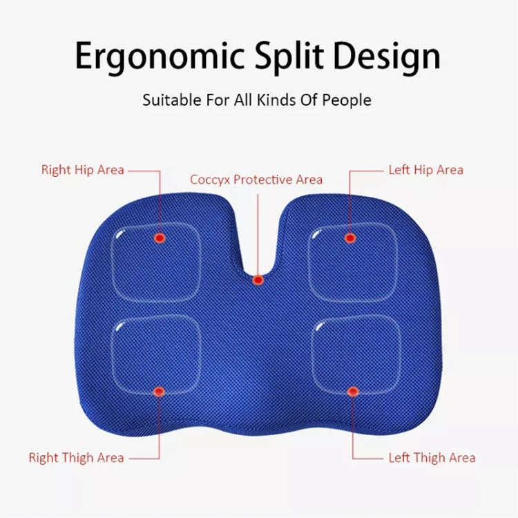 Soft U-shaped cushion Ergonomic Seat, Model:Mesh Style(Blue)