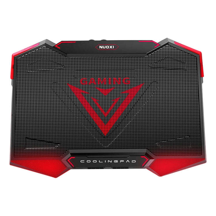 5 Fan 2 USB Lifting Folding Laptop Cooling Stand(Blue Red)