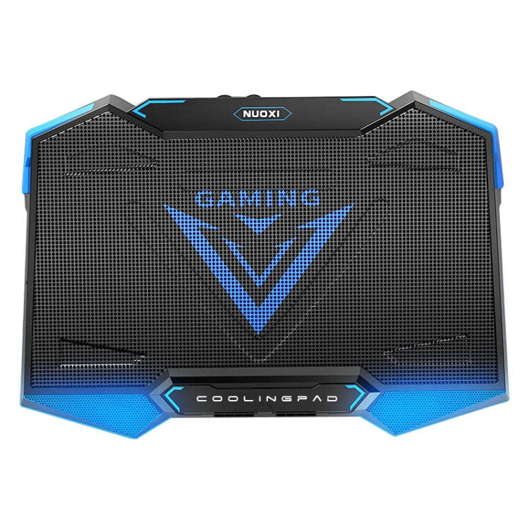 5 Fan 2 USB Lifting Folding Laptop Cooling Stand(Black Blue)