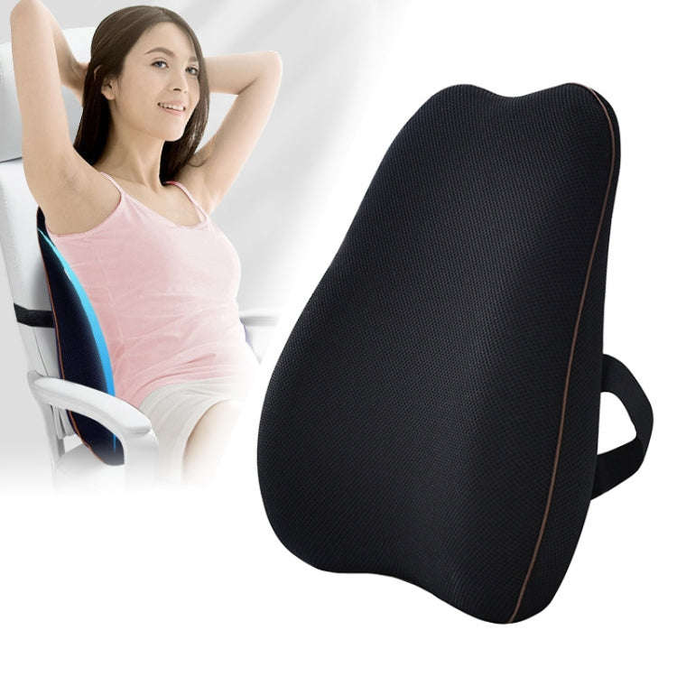 Office Memory Foam Cushion Lumbar Support Cushion(Black)