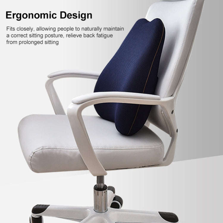 Office Memory Foam Cushion Lumbar Support Cushion(Brown)