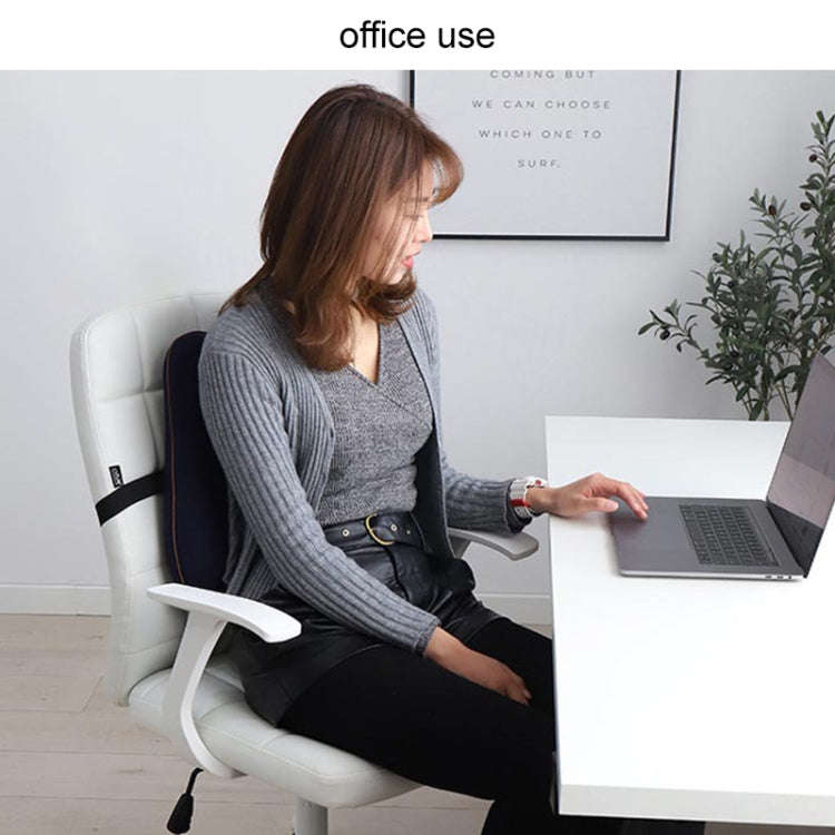 Office Memory Foam Cushion Lumbar Support Cushion(Navy Blue)