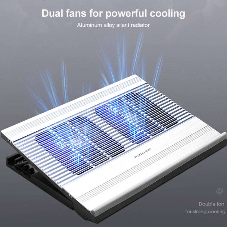 T10 Aluminum Alloy Multi Gear Adjustable Laptop Radiator(Silver)