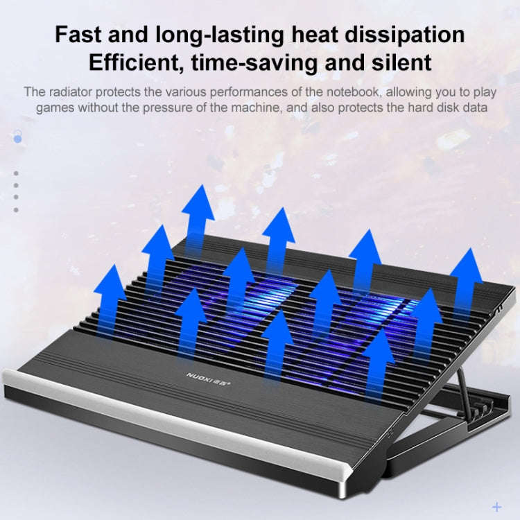 T10 Aluminum Alloy Multi Gear Adjustable Laptop Radiator(Silver)