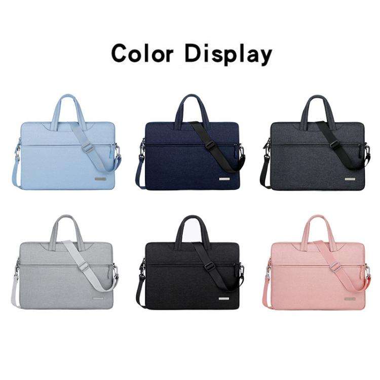 Handbag Laptop Bag Inner Bag with Shoulder Strap, Size:15.6 inch(Grey)