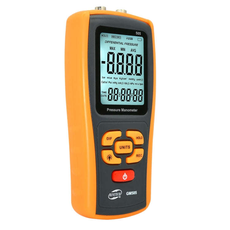 BENETECH GM505 Portable Pressure Gauge, Battery Not Included