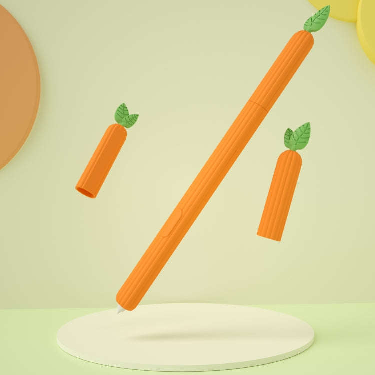 Fruit and Vegetable Shape Stylus Silicone Protective Case For Samsung Galaxy Tab S6(Carrot)