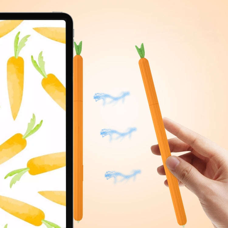 Fruit and Vegetable Shape Stylus Silicone Protective Case For Samsung Galaxy Tab S6(Carrot)