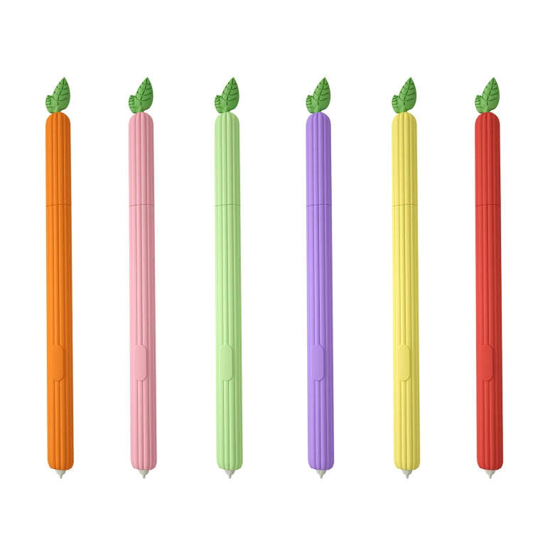Fruit and Vegetable Shape Stylus Silicone Protective Case For Samsung Galaxy Tab S6(Carrot)