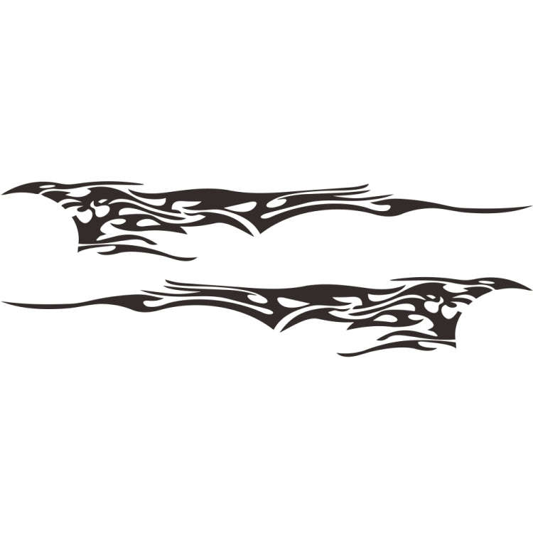 2 PCS/Set D-144 Fire Element Pattern Car Modified Decorative Sticker(Black)