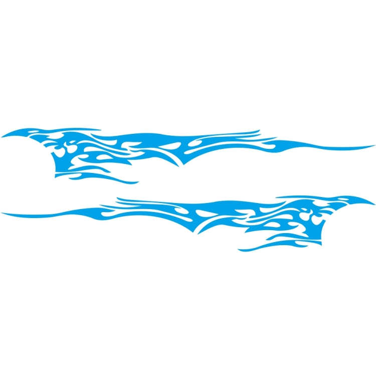 2 PCS/Set D-144 Fire Element Pattern Car Modified Decorative Sticker(Blue)