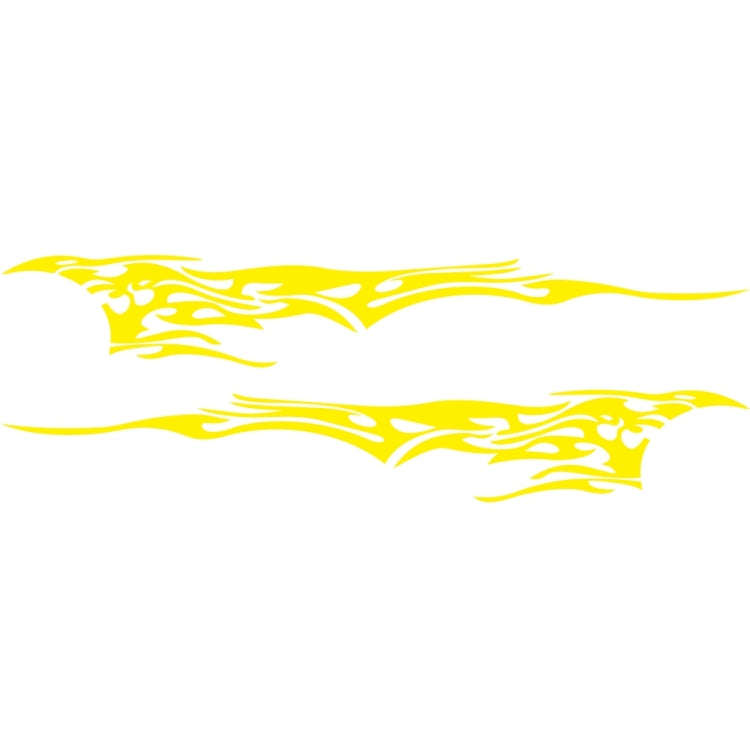 2 PCS/Set D-144 Fire Element Pattern Car Modified Decorative Sticker(Yellow)