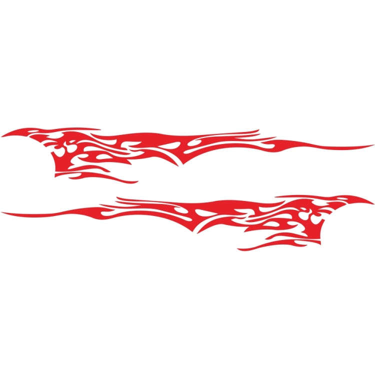 2 PCS/Set D-144 Fire Element Pattern Car Modified Decorative Sticker(Red)