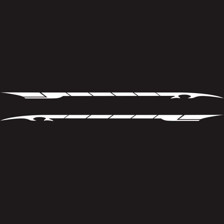 2 PCS/Set D-178 Waistline Pattern Car Modified Decorative Sticker(White)
