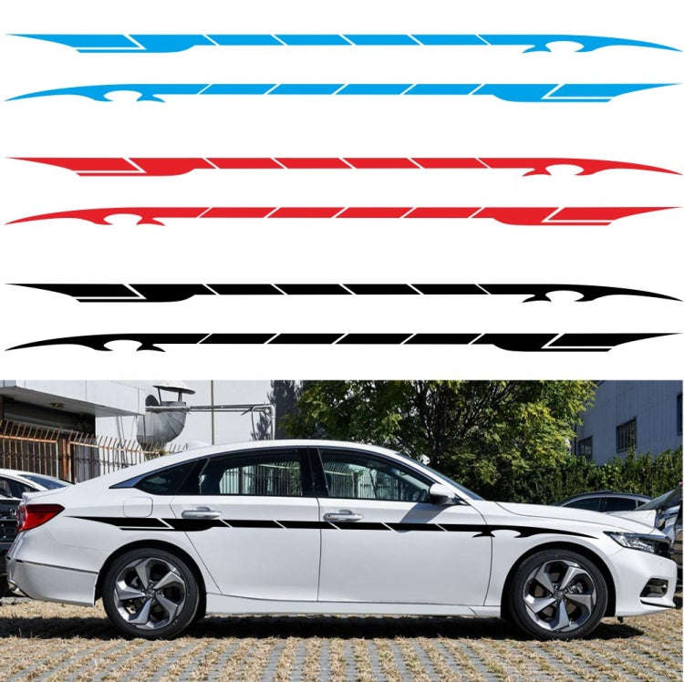 2 PCS/Set D-178 Waistline Pattern Car Modified Decorative Sticker(Yellow)