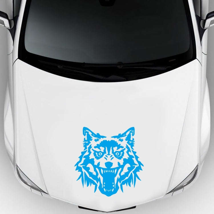 2 PCS/Set D-218 Wolf Totem Pattern Car Modified Decorative Sticker(Blue)