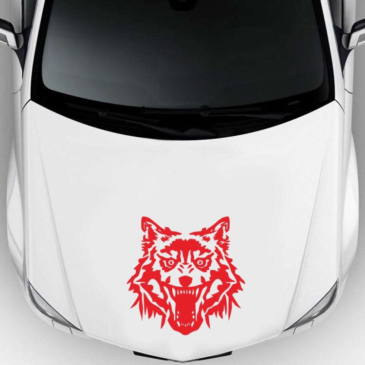 2 PCS/Set D-218 Wolf Totem Pattern Car Modified Decorative Sticker(Red)