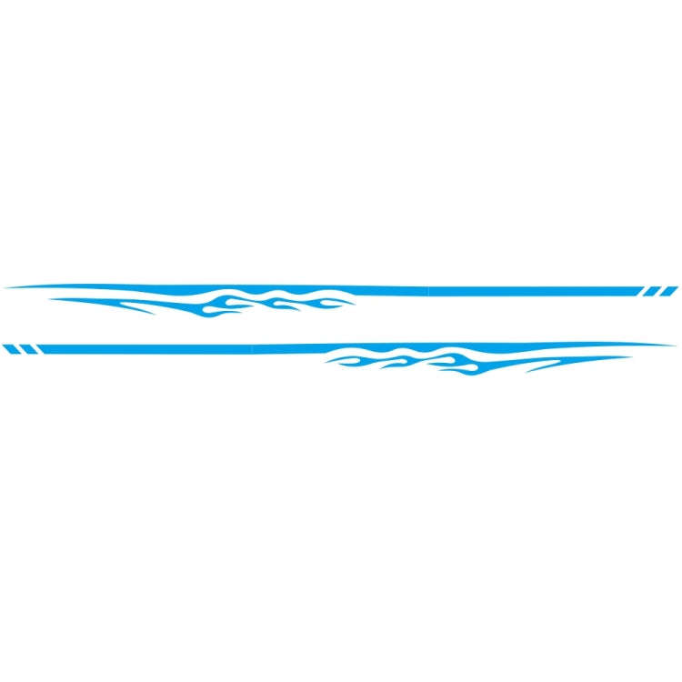 2 PCS/Set D-280 Flame Streak Pattern Car Modified Decorative Sticker(Blue)