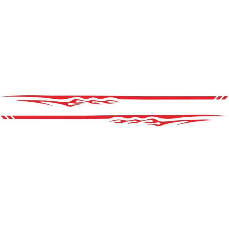 2 PCS/Set D-280 Flame Streak Pattern Car Modified Decorative Sticker(Red)