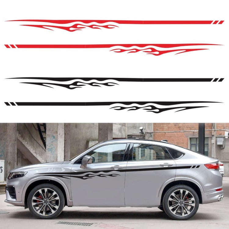 2 PCS/Set D-280 Flame Streak Pattern Car Modified Decorative Sticker(Yellow)