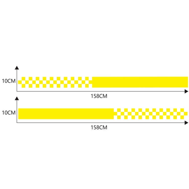 2 PCS/Set D-282 Waistline Pattern Car Modified Decorative Sticker(Yellow)