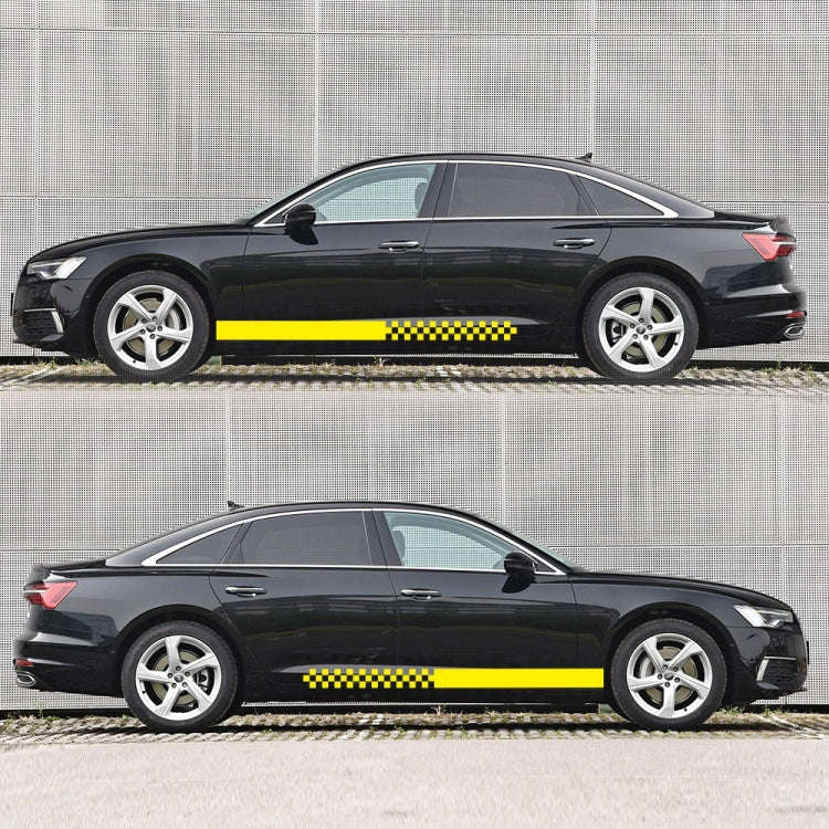 2 PCS/Set D-282 Waistline Pattern Car Modified Decorative Sticker(Yellow)
