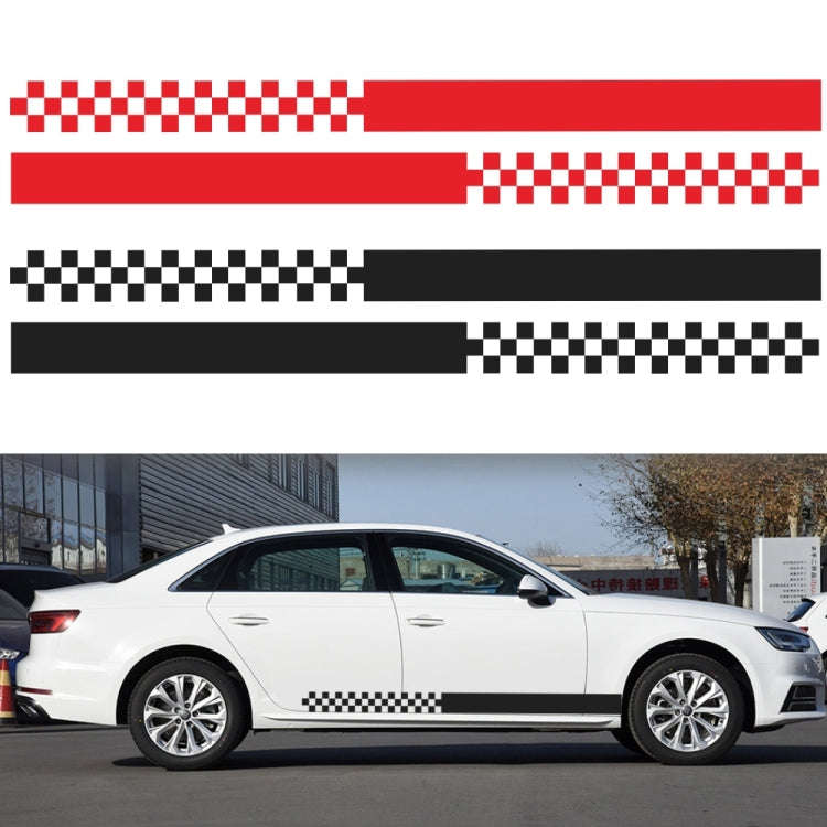 2 PCS/Set D-282 Waistline Pattern Car Modified Decorative Sticker(Red)