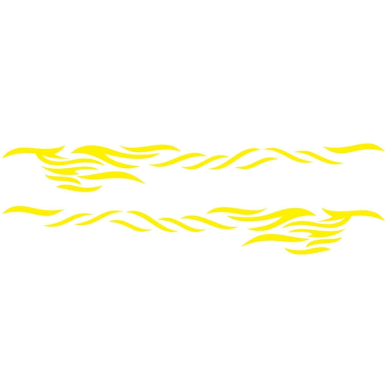 2 PCS/Set D-369 Totem Pattern Car Decorative Sticker(Yellow)