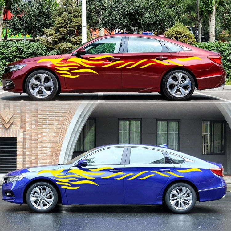 2 PCS/Set D-369 Totem Pattern Car Decorative Sticker(Yellow)