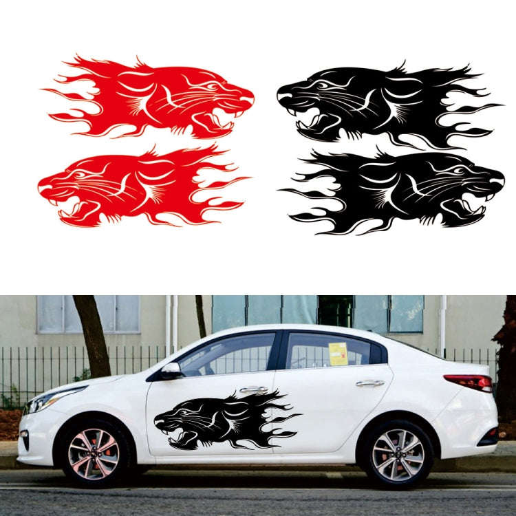 2 PCS/Set D-417 Lion Pattern Car Modified Decorative Sticker(Blue)