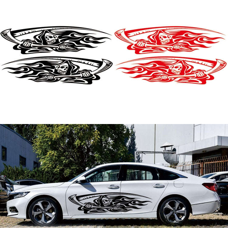 2 PCS/Set D-435 Grim Reaper Pattern Car Modified Decorative Sticker(Yellow)