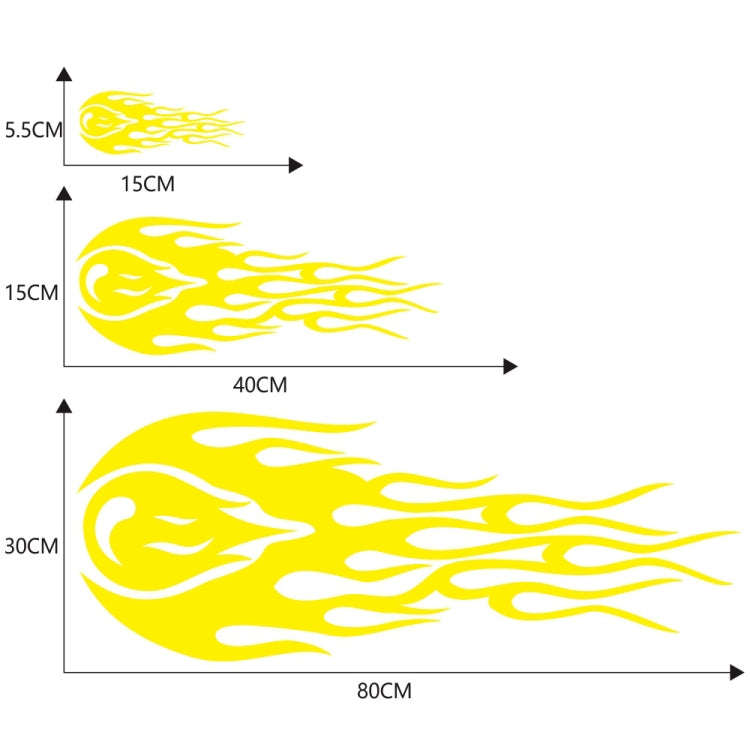 D-451 Car Modified Side Door Front Rear Bumpers Rearview Mirror Decorative Sticker(Yellow)